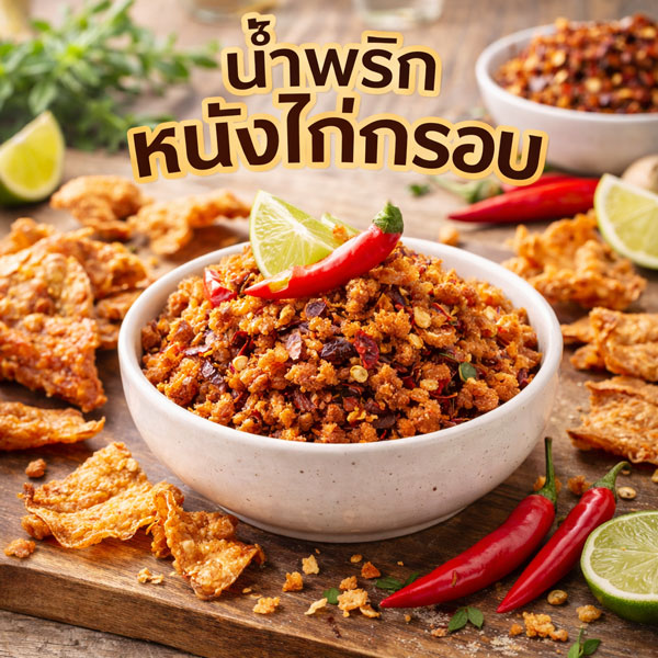 น้ำพริกหนังไก่กรอบ